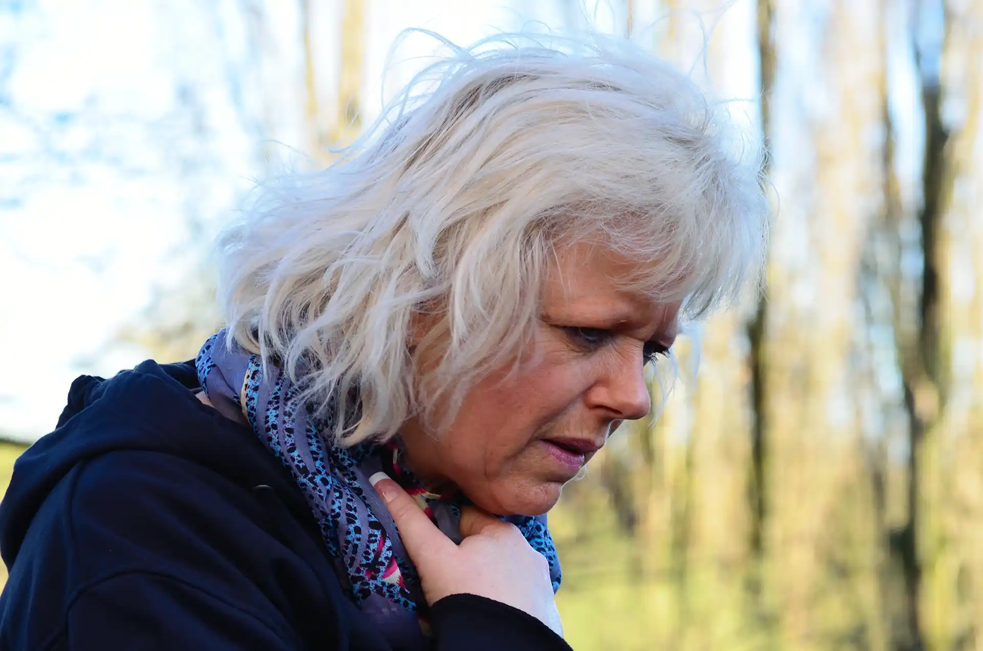 Symptoms of non-Hodgkin lymphoma in women.