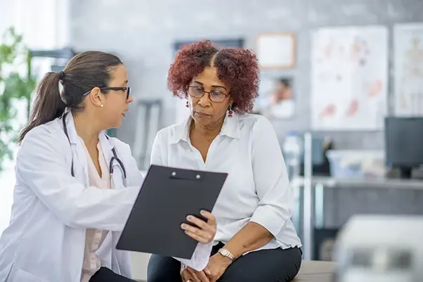 Ovarian cancer diagnosis.